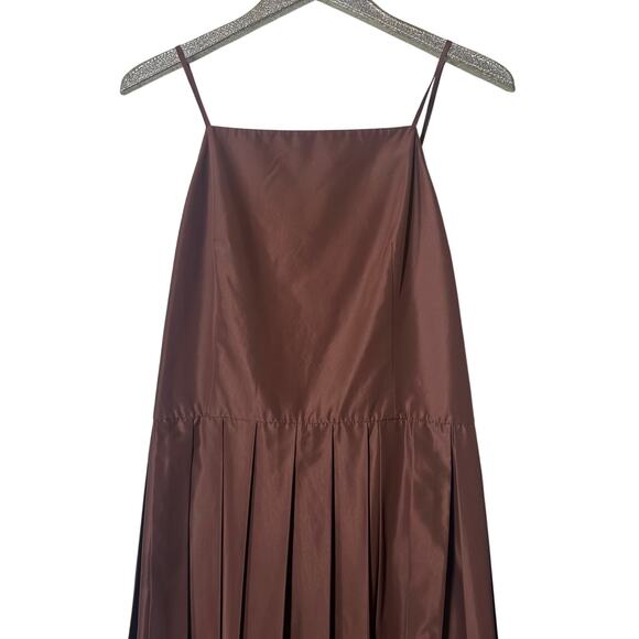 Tibi Italian Sporty Nylon Overall Dress in Cinnamon - Picture 2 of 10